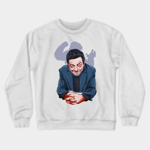 Andy Serkis - An illustration by Paul Cemmick Crewneck Sweatshirt by PLAYDIGITAL2020